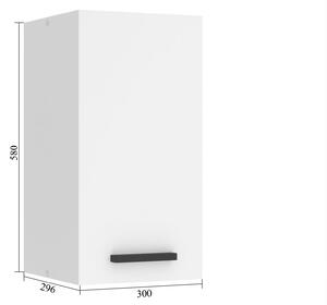 Kuchyňská skříňka Belini Premium Full Version horní 30 cm šedý lesk