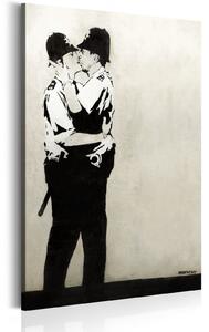 Obraz - Líbající se strážníci od Banksyho 40x60