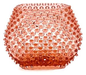 Sklárna Častolovice - Váza 15cm - Hobnail - Ananas - měděná