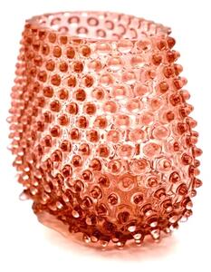 Sklárna Častolovice - Váza 15cm - Hobnail - Ananas - měděná