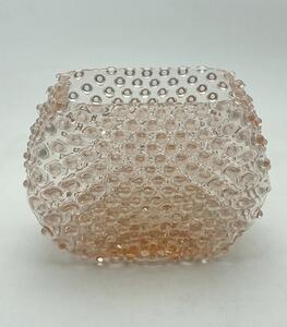 Sklárna Častolovice - Váza 15cm - Hobnail - Ananas - meruňka