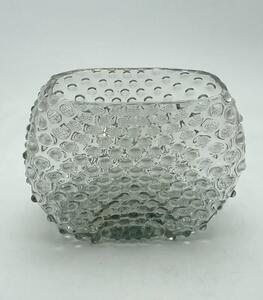 Sklárna Častolovice - Váza 15cm - Hobnail - Ananas - světlý kouř