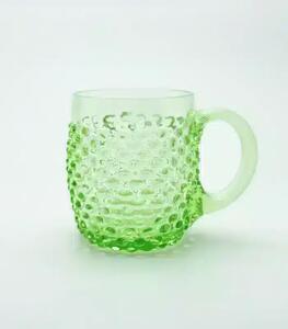 Sklárna Častolovice - Půllitr 0,5l - Hobnail – Ananas – světle zelená