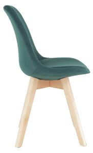 Židle, emerald Velvet látka/buk, LORITA