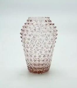 Sklárna Častolovice - Váza 21cm – Hobnail – Ananas – fialka ametyst