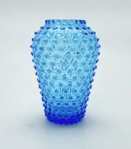 Sklárna Častolovice - Váza 21cm – Hobnail – Ananas – akvamarin