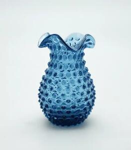 Sklárna Častolovice - Váza 18cm – Hobnail – Ananas – modrý kouř
