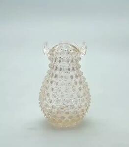 Sklárna Častolovice - Váza 18cm – Hobnail – Ananas – meruňka