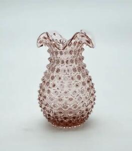 Sklárna Častolovice - Váza 18cm – Hobnail – Ananas – fialka ametyst