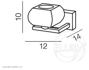 Designové nástěnné svítidlo Rubic 1 – Čirá