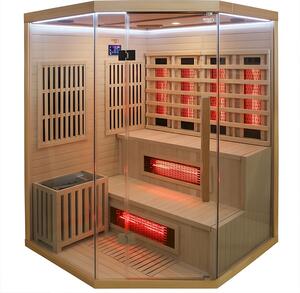 BPS-koupelny Kombinovaná sauna 2v1 HYD-7524 - Infrasauna + finská sauna 150x150, 4-5 osob