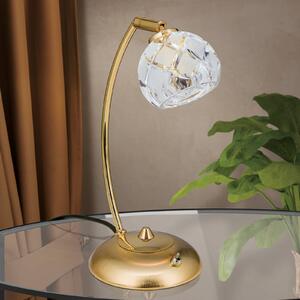 Křišťálová stolní lampa Maderno, zlato