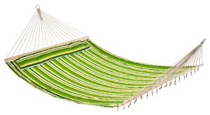 Outsunny Dvoumístná Závěsná Houpací Síť do Zahrady pro 2 Osoby, Houpací Síť na Kempování z Bavlny a Polyesteru s Polštářem 188x140cm | Aosom
