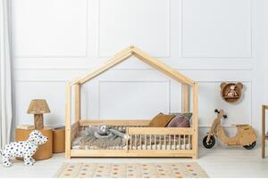 Domečková dětská postel z borovicového dřeva v přírodní barvě 80x140 cm Mila RMW – Adeko