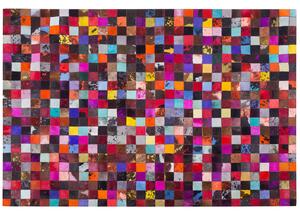 Pestrobarevný patchwork kožený koberec 200x300 cm ENNE