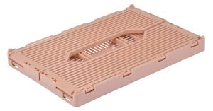 Světle růžový plastový úložný box 30x20x11.5 cm – Homéa
