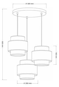 Brilagi - Lustr na lanku SPACE 3xE27/60W/230V pr. 40 cm béžová/krémová
