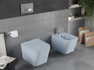 Mexen Teo, závěsné WC Rimless s WC deskou slim, duroplast, šedá-modrá matná, 30854069