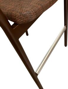 Varaschin Hnědá zahradní barová židle Smart 76 cm s výpletem