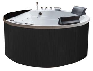 BPS-koupelny Hydromasážní vana HYD-DE916-155 155x155 s ohřevem vody, černý panel