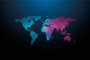Samolepící tapeta noční mapa světa - 375x250 cm