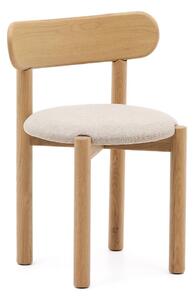 Jídelní židle z dubového dřeva v krémovo-přírodní barvě v sadě 2 ks Nebai – Kave Home