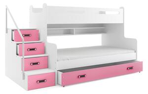 BMS Group Dětská postel Max 3 růžová