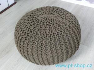 (1166) PUFA - Bavlněná pletená taburetka