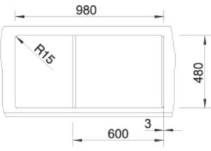 Granitový dřez Blanco METRA XL 6 S Silgranit tartufo oboustranné provedení