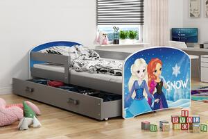 Dětská postel Luki - Grafit (Frozen) 160x80 cm