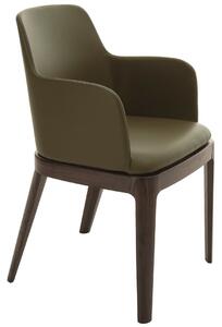 BONTEMPI - Židle Margot s područkami, dřevěná podnož