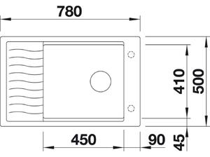 Granitový dřez Blanco ELON XL 6 S InFino tartufo obous. bez exc. + přísluš