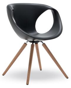 TONON - Židle UP SOFT TOUCH, otočná o 360° s dřevěnou podnoží