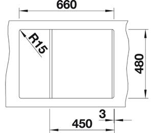 Granitový dřez Blanco METRA 45 S Compact Silgranit šedá skála oboustranné provedení