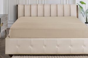 Barevné napínací prostěradlo Klinmam Home Jersey, barva warm sand, 100x200 cm