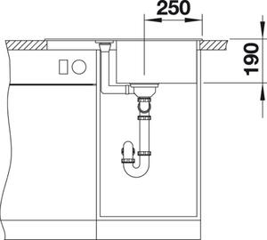 Granitový dřez Blanco METRA 45 S Compact Silgranit tartufo oboustranné provedení