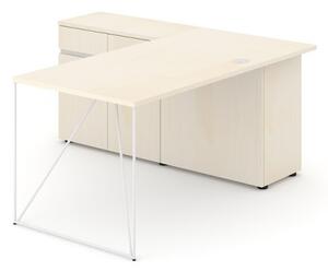 NARBUTAS - Pracovní stůl AIR se skříňkou (L) 160x160