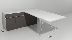 NARBUTAS - Pracovní stůl AIR se skříňkou (L) 200x160