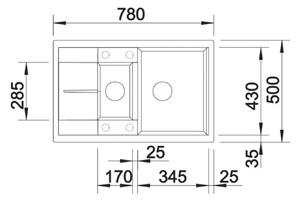 Granitový dřez Blanco METRA 6 S Compact Silgranit antracit