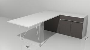 NARBUTAS - Pracovní stůl AIR se skříňkou (P) 200x160
