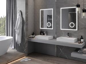 Mexen Kala, LED koupelnové zrcadlo s podsvícením a kosmetickým zrcadlem 60 x 80 cm, 6000K, ochrana proti zamlžování, 9820-060-080-611-00