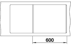 Granitový dřez Blanco ZENAR XL 6 S-F DFG. bílá dřez vpravo s excentrem kráj.deska sklo