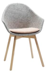 NOTI - Židle MAMU s dřevěnou podnoží