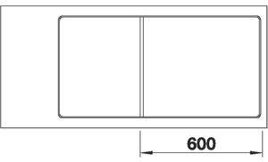 Granitový dřez Blanco AXIA III XL 6 S-F InFino aluminium skleněná kráj.deska oboustr.prove