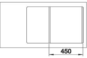 Granitový dřez Blanco AXIA III 45 S-F InFino káva dřez vpravo s excentrem přísluš. dřevo