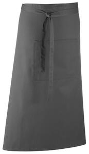 Premier Workwear Dlouhá zástěra do pasu s kapsou - Tmavě šedá