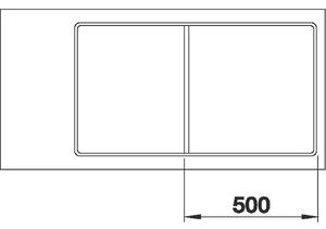 Granitový dřez Blanco AXIA III 5 S-F InFino káva dřez vpravo s excentrem přísluš. sklo