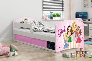BMS Group Dětská postel Luki 1 160x80 - Bílá - 1 Girls