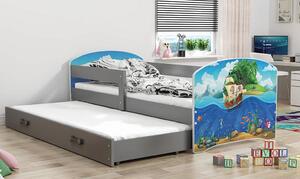 BMS Group Dětská postel Luki 2 - Grafit - 160x80 - Loď