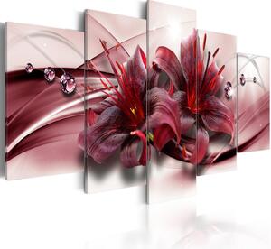 Obraz - Růžová lilie 100x50